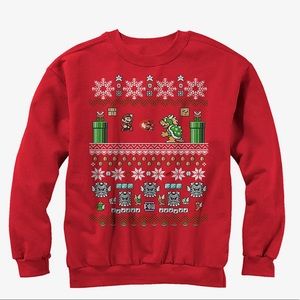 Nintendo Mario and Bowser Ugly Christmas Sweater Sweatshirt